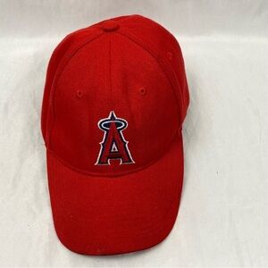 Sixth Man Promotions Red Baseball Cap with Angels Logo One Size Fits Most